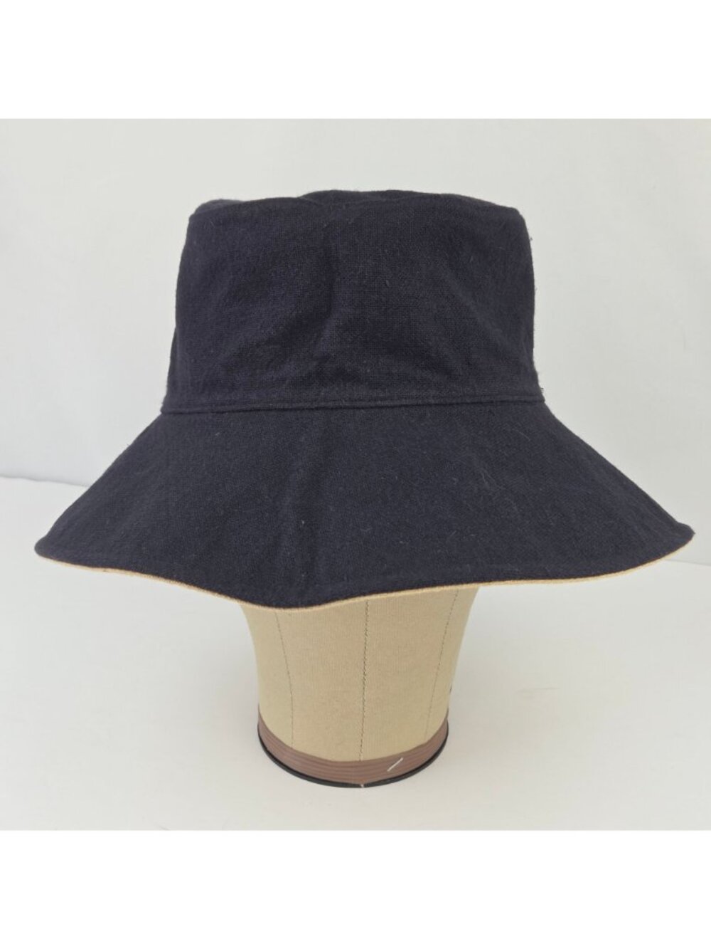 Wallaroo Reversible Resort Hat Tan & Black Wide Brim Sun Protection Cotton Blend - Picture 2 of 14